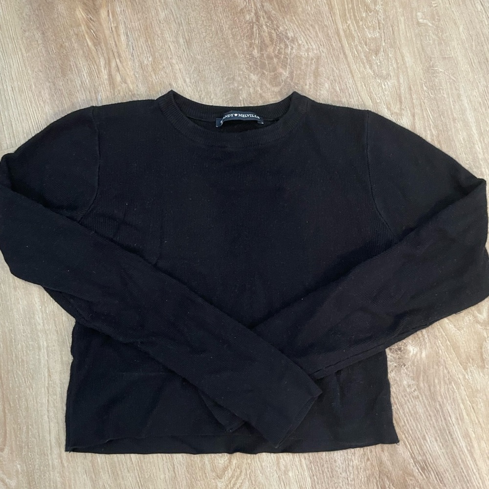 Brandy Melville Black Knitted Top